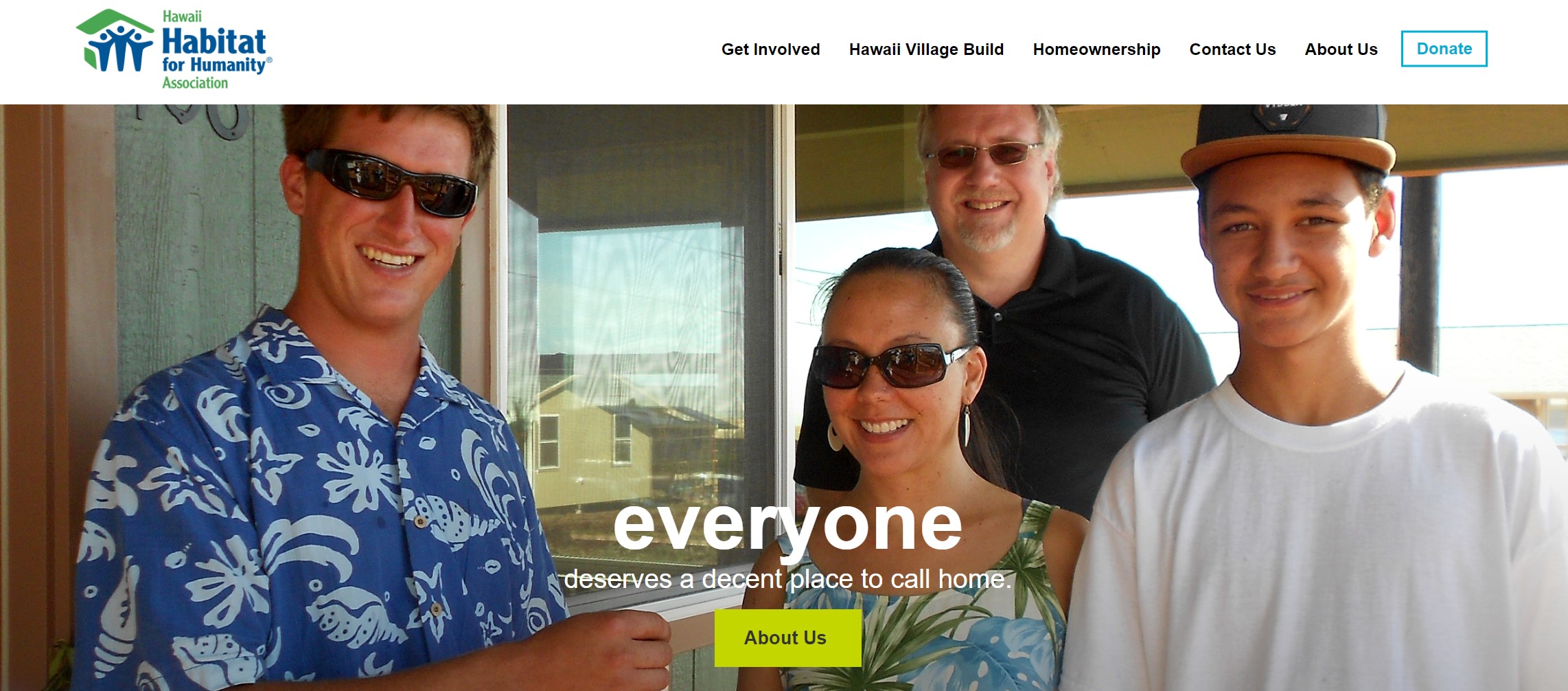 Picture of a Member Family from the homepage of the new Hawaii Habitat for Humanity Association website